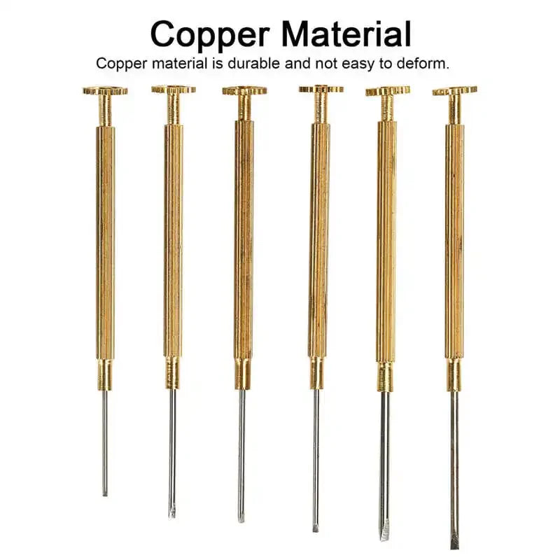 Metal Slotted Screwdriver for Rolex Watch Band Repair Tools 0.8 1.0 1.2 1.4 1.6 1.8mm Removal Install Screws Rod for Watchmaker