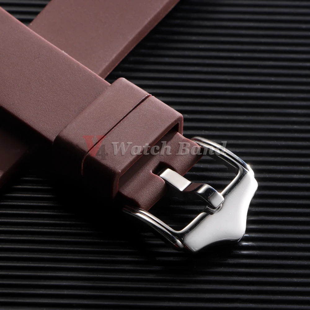 Soft Rubber Watch Strap Curved End 20mm 22mm for Rolex Green Water Ghost Silicone Watchband 18/19/21/24mm Bracelet MenSport Band