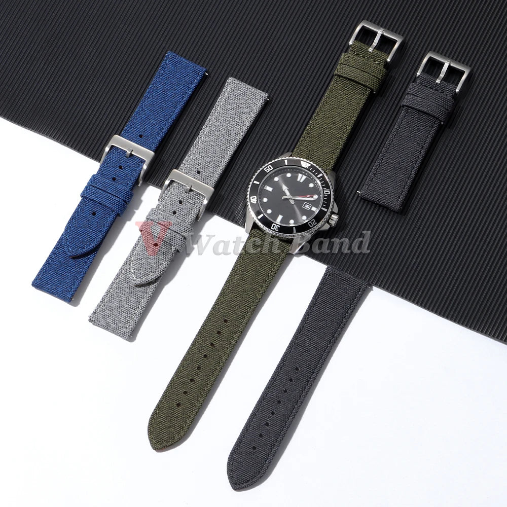 High Quality Quick Release Watch Band for Seiko Quick Release Watchband for Samsung Galaxy Watch 6/5/4 Canvas Universal Straps