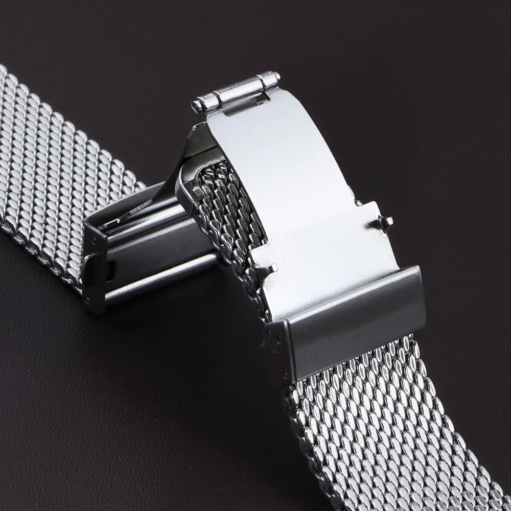 Milanese Watchbands for IWC 18mm 20mm22mm Watch Band for Seiko Strap 1.0mm 0.6mmshark Mesh Bracelet Stainless Steel Wristband