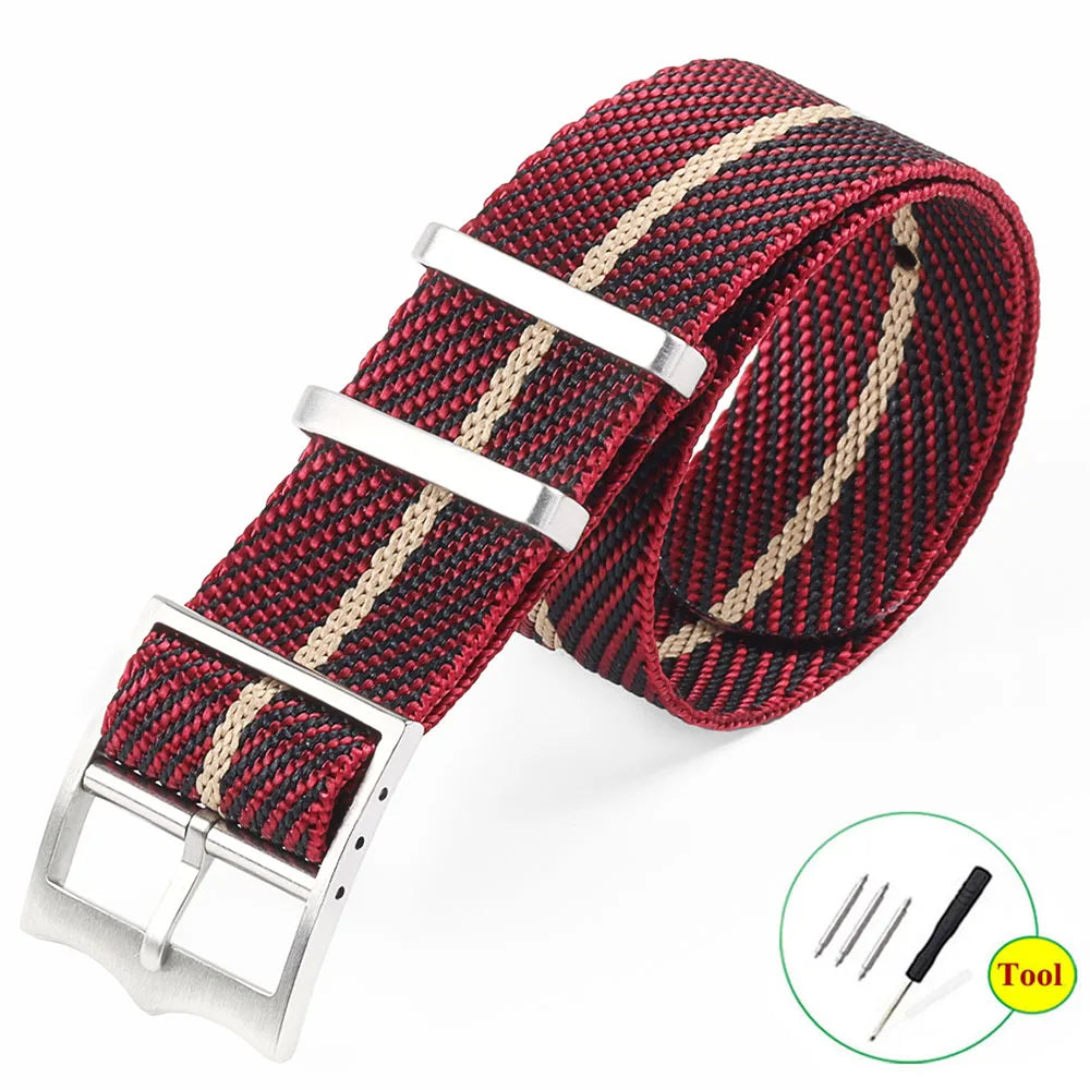Fabric Bracelet for Rolex Premium Nylon Watch Band for Tudor Army Military Canvas Strap for Seiko 20mm 22mm Men Women Wristband