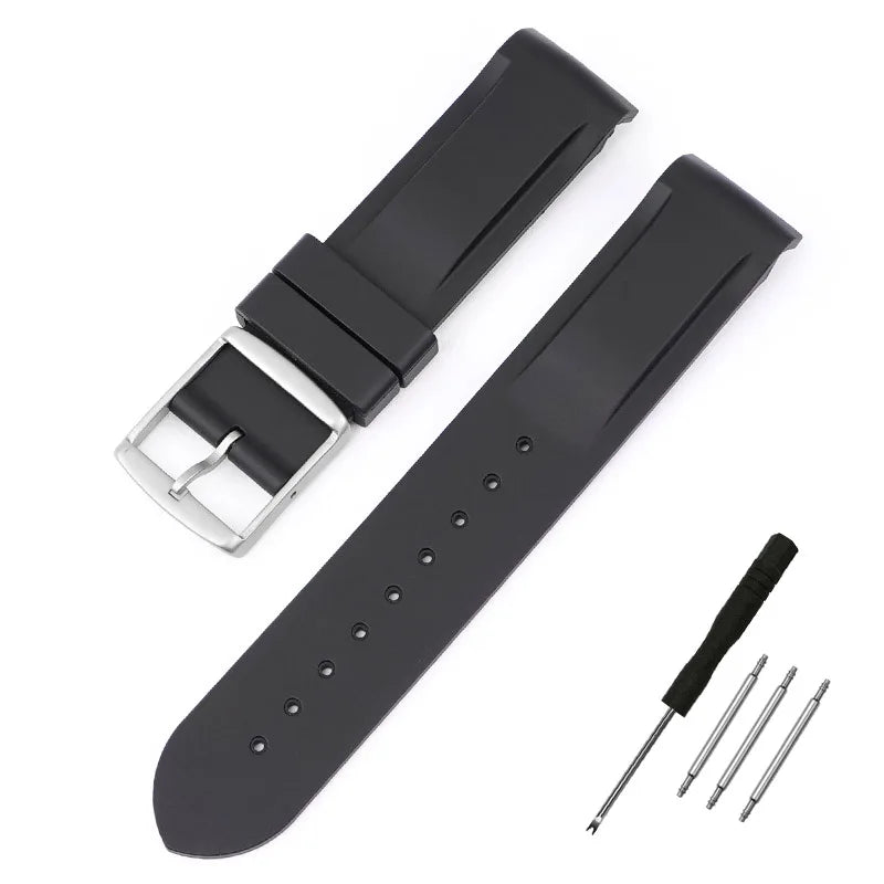 New 20mm for Moonswatch Rubber Watch Strap Curved End For Omega Joint Constellation Watchband Men Waterproof Sports Watch Band