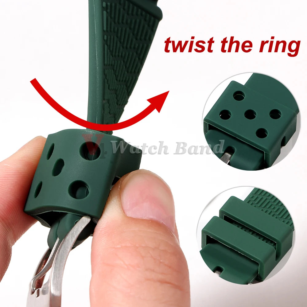 20mm 22mm Watch Band for Seiko Prospex SRP777J1 Waterproof Diving Silicone Bracelet for Seiko No.5 SKX007 SKX009 Sports Strap