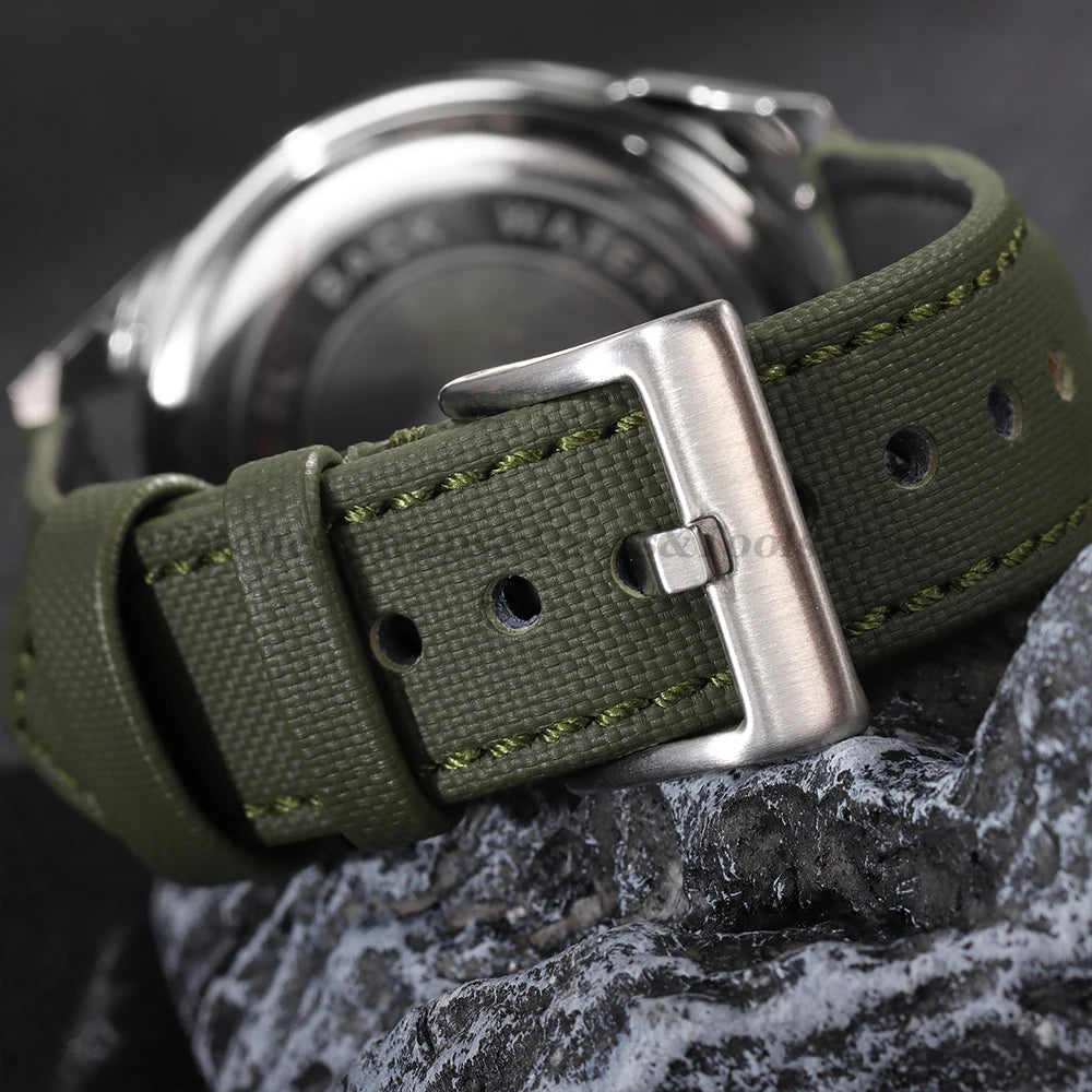 Sailcloth Nylon Watch Band 18mm 20mm 22mm for Huawei Watch Gt4 46mm Waterproof Fabric Watch Strap for Seiko Quick Release Belts