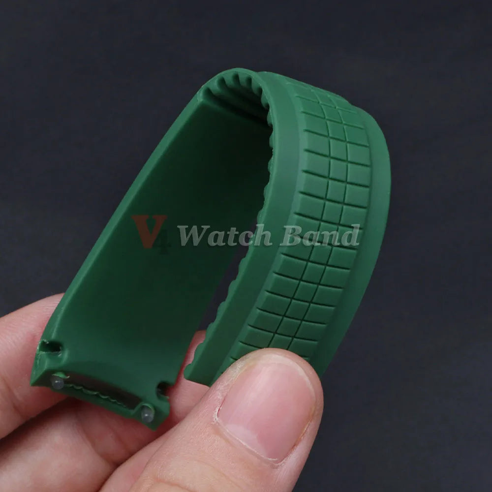 21mm Watch Strap for Patek Philippe Aquanaut Series 5164/5167 Waterproof Anti-Dust Rubber Watchband Silicone Bracelet