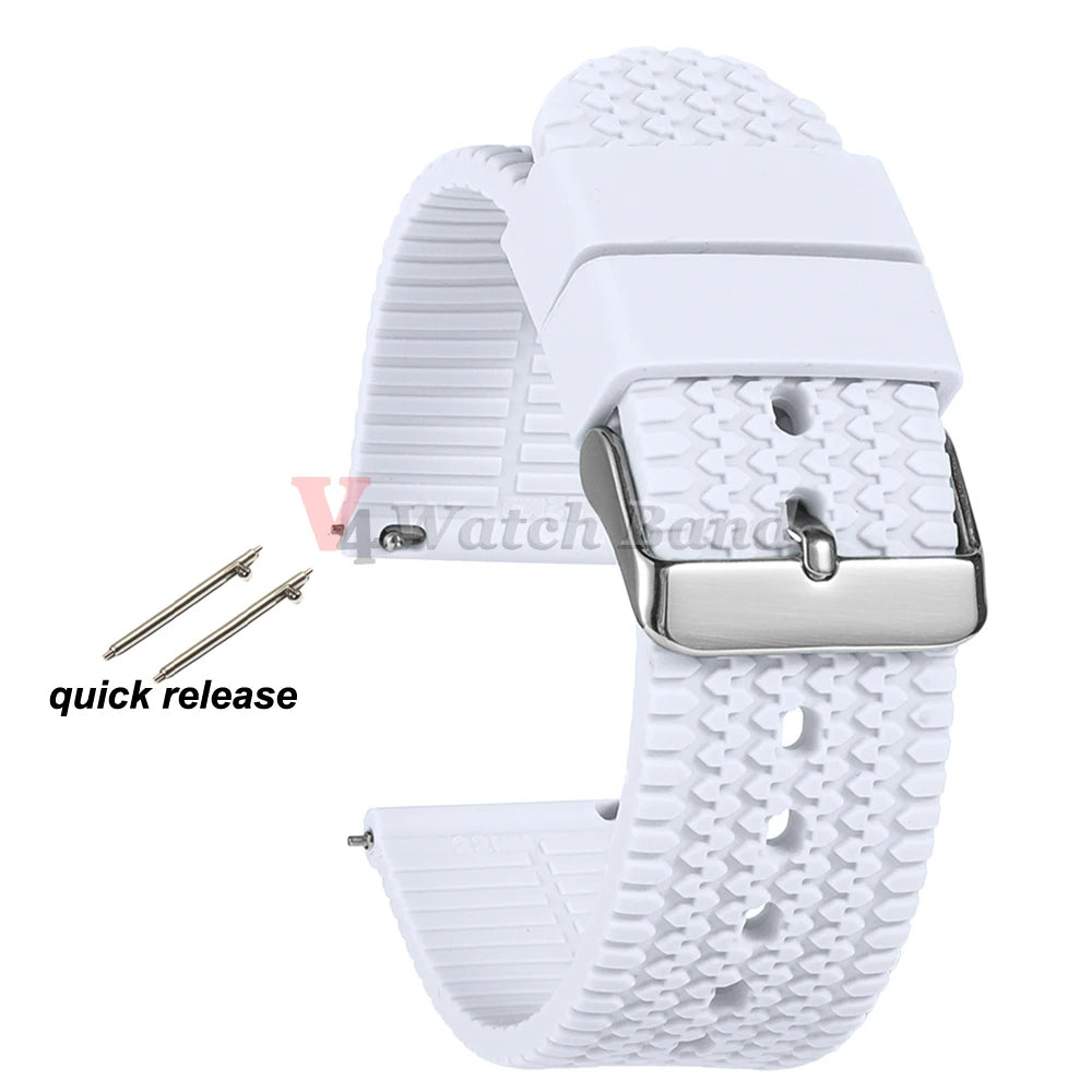 18mm 20mm 22mm 24mm Quick Release Silicone Strap for Samsung Galaxy Watch 3 4 5  for Huawei GT2/GT3 Smart Watch Bracelet