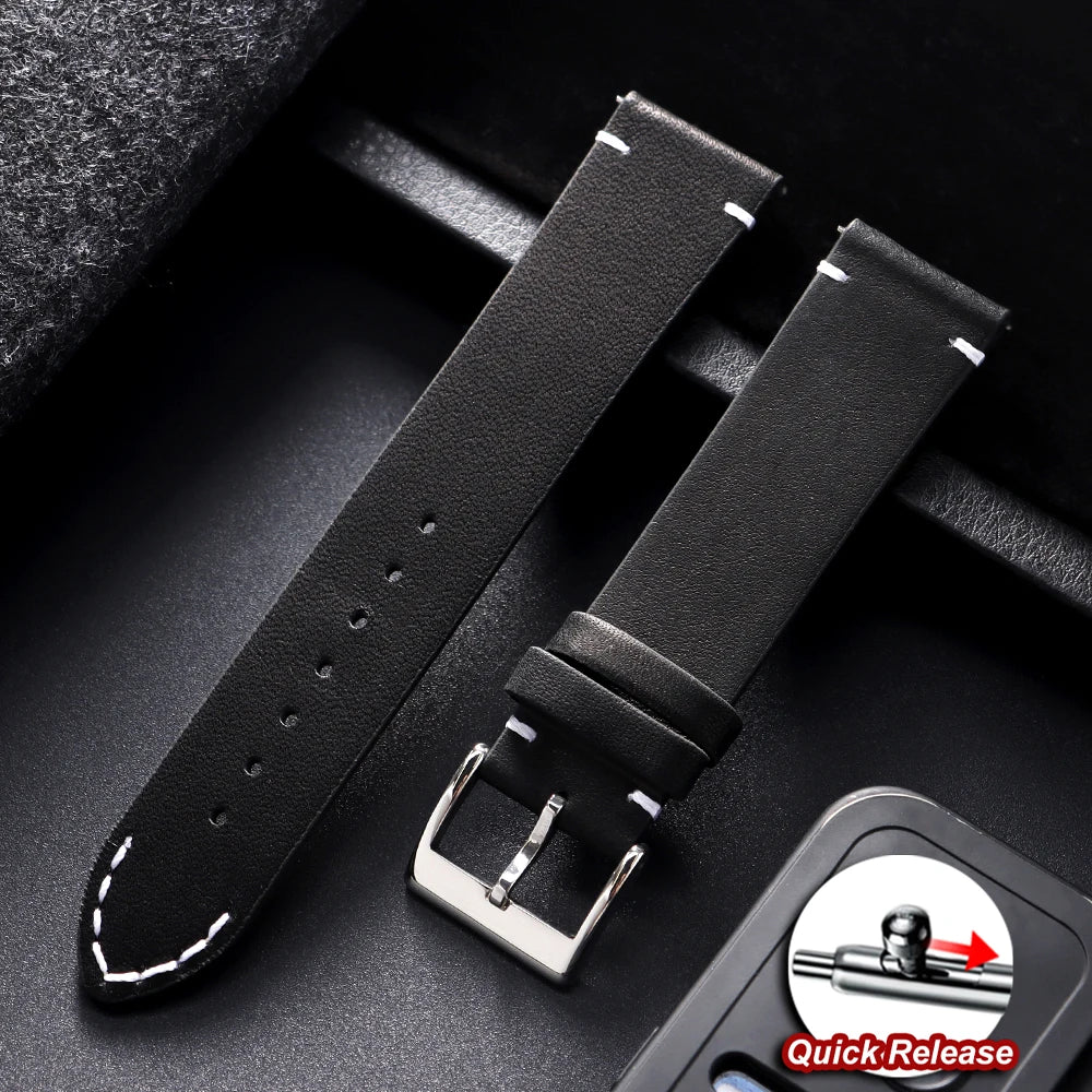 12/14/16/18/20/22/24mm Genuine Cowhide Strap for Seiko Watch Band for Omega for Panerai Bracelets 20mm 22mm 24mm Wristbelt Bands