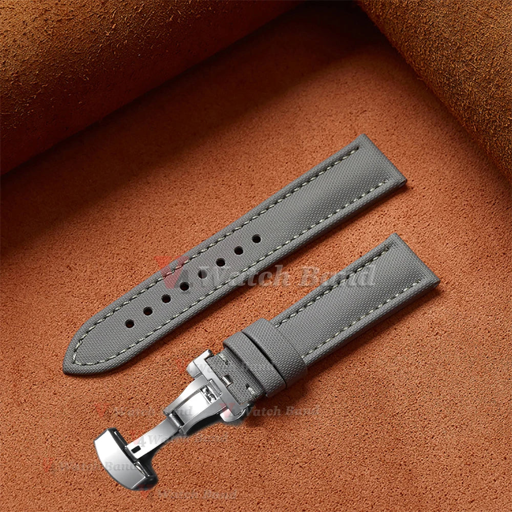Premium Sailcloth Strap 18mm 19mm 21mm for Omega for Rolex Watch Band Butterfly Buckle Nylon Bracelet 20mm 22mm Quick Release