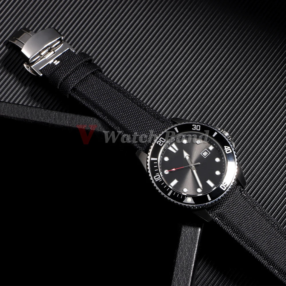 Sailcloth Watch Strap 20mm 22mm Nylon Bracelet for Omega for Seiko Business Men Women Butterfly Buckle Quick Release Watchband