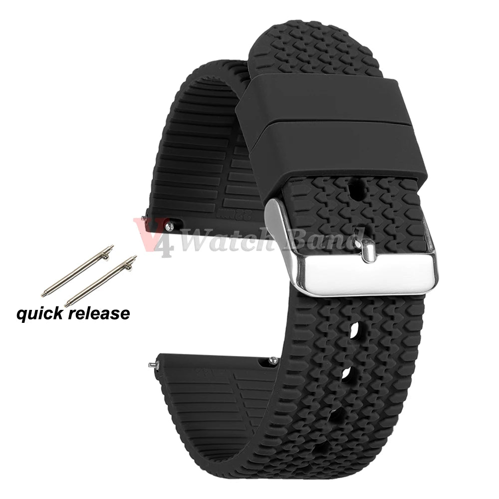 18mm 20mm 22mm 24mm Quick Release Silicone Strap for Samsung Galaxy Watch 3 4 5  for Huawei GT2/GT3 Smart Watch Bracelet