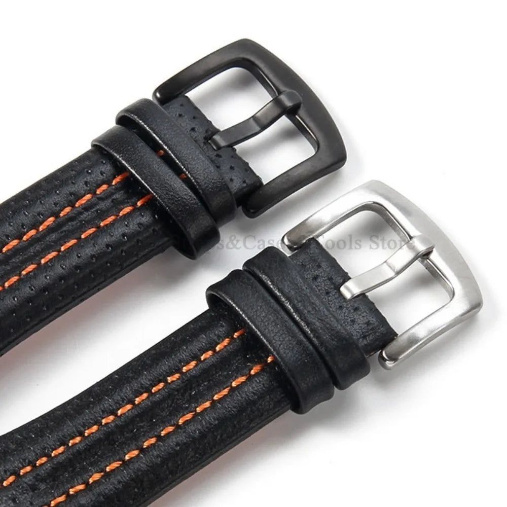 Genuine Leather Watch Strap 15mmx27mm for Seiko SNL017P1 SNL029P2 SNA595P2 SNL021P1 Wristband Sport Bracelets Watch Accessories
