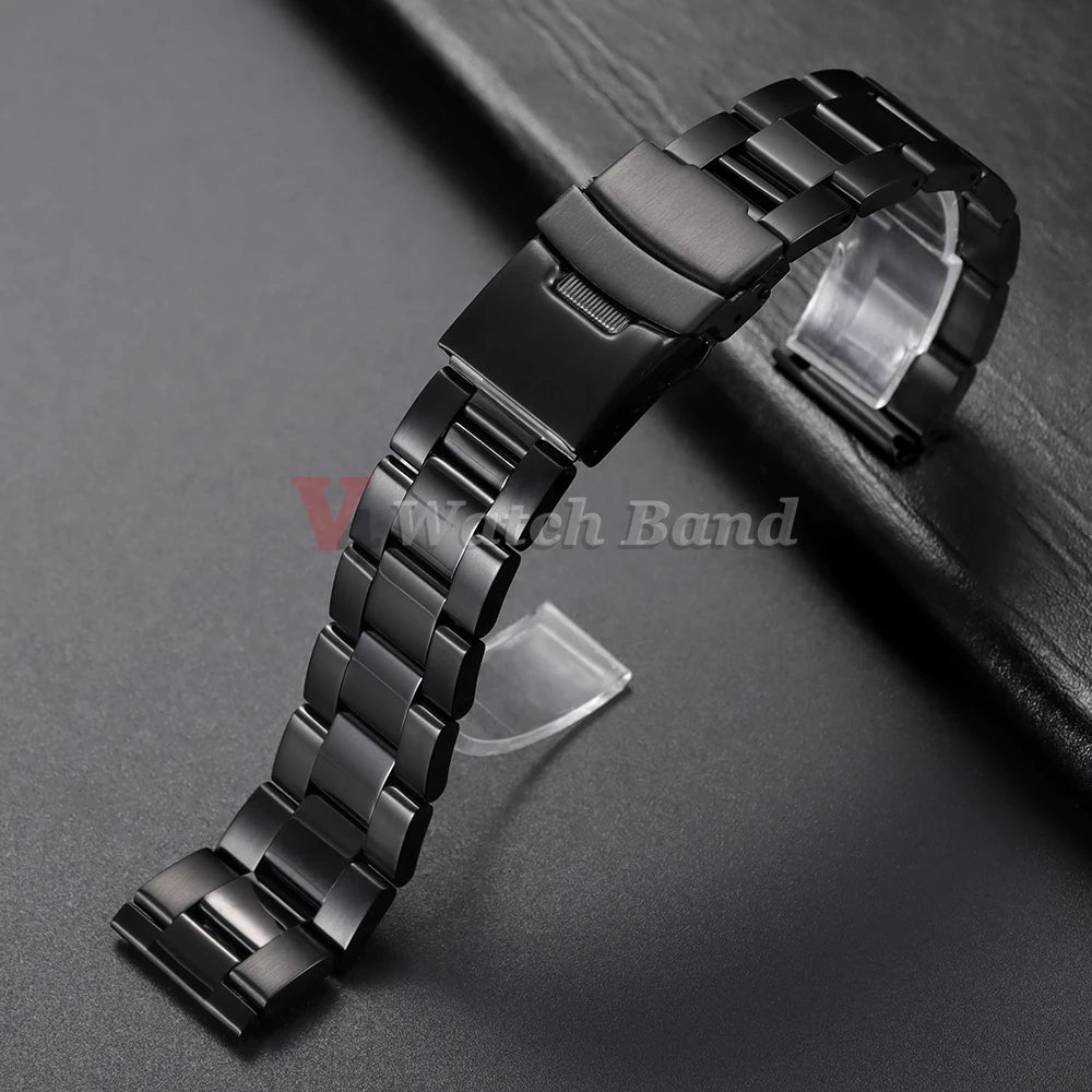 Universal Watchband for Rolex Diving Metal Belt Bracelet for Omega 20mm 22mm 24mm 26mm 28mm Solid Stainless Steel Strap ForSeiko