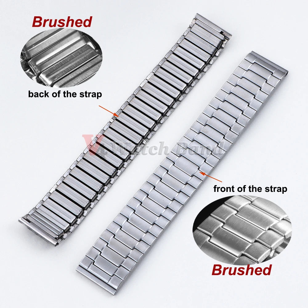 22mm Brush Stainless Steel Elastic Strap Metal Expansion Brushed Bracelet for Xiaomi for Huawei Watch Gt3/Gt4 46mm Watch Band