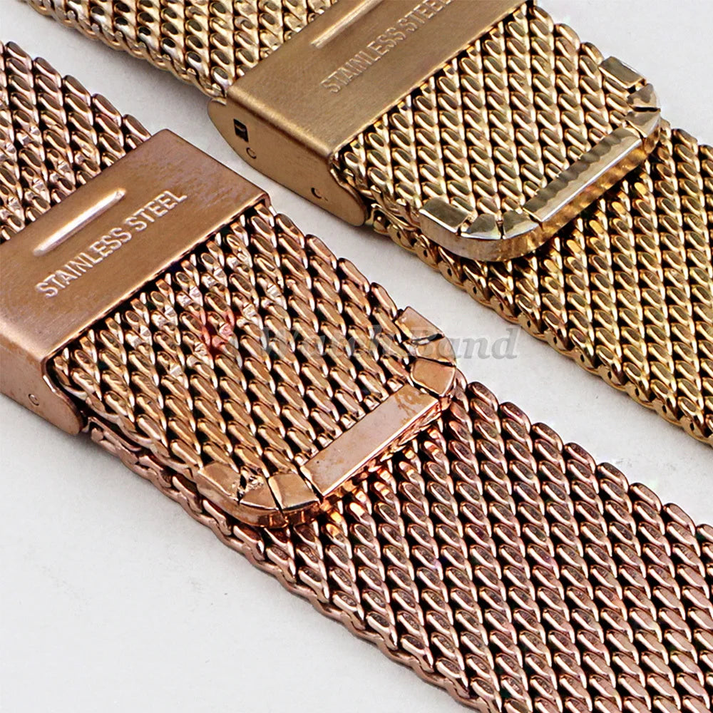 1.0 Mesh Milanese Strap for Seiko 18mm 20mm 22mm 24mm Quick Release Bracelet for DW Steel Band Mesh Strap Male Watch Accessories