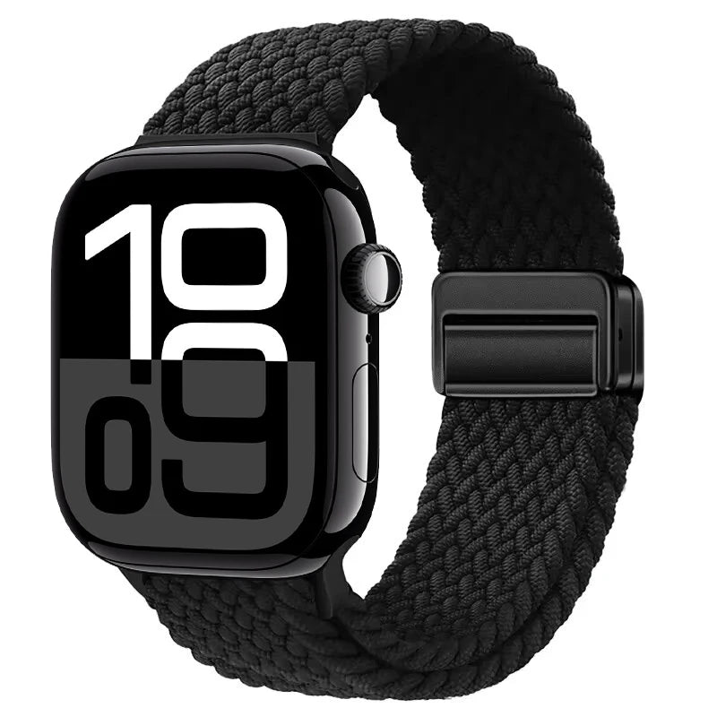Magnetic Strap For Apple Watch Ultra 3 49mm Series 11 10 46mm 42mm Nylon Loop Band For Iwatch SE3 40mm 44mm 45mm 38/41mm Correa