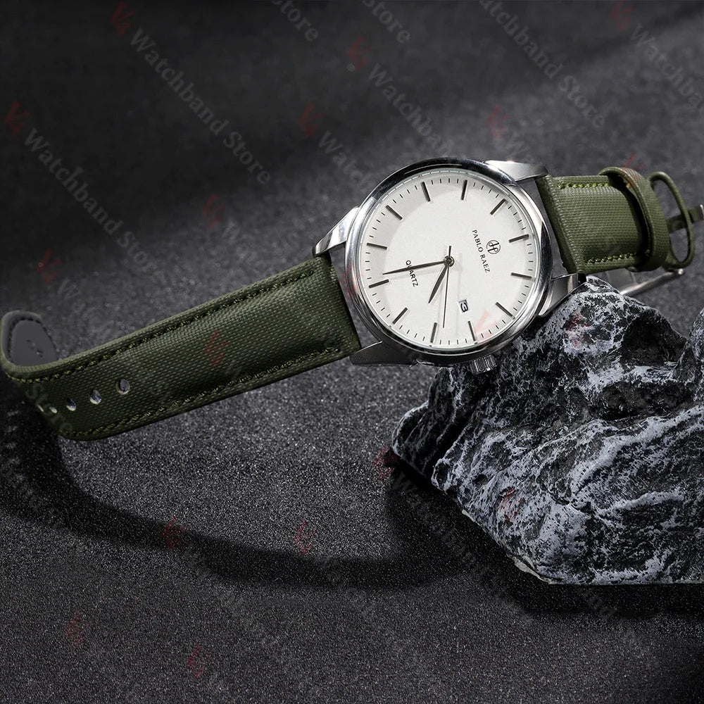 18mm 20mm 22mm Nylon Quick Release Waterproof Watch Bands Sailcloth Straps for Omega for Blancpain for Seiko Divers Men Women