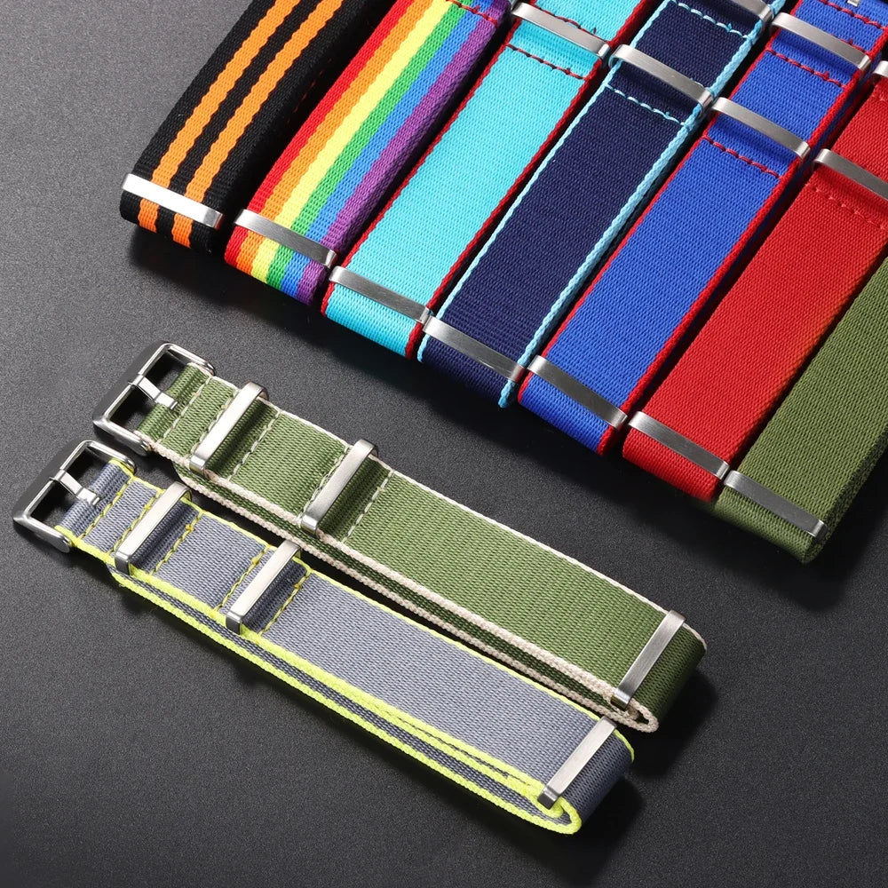 Nylon Strap for Omega Seamaster 007 20mm 22mm Soft Nylon Bracelet for Seiko Wristband Military Watchband for Samsung Watch 3/4/5