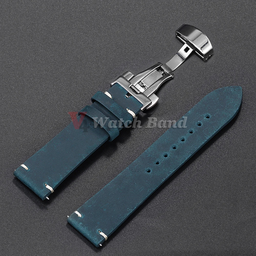 Calfskin Leather Bracelet for Omega for Seiko Watch Band Brown 18 20 21 22 24mm Wrist Strap for Casio for Rolex Watch Accessory