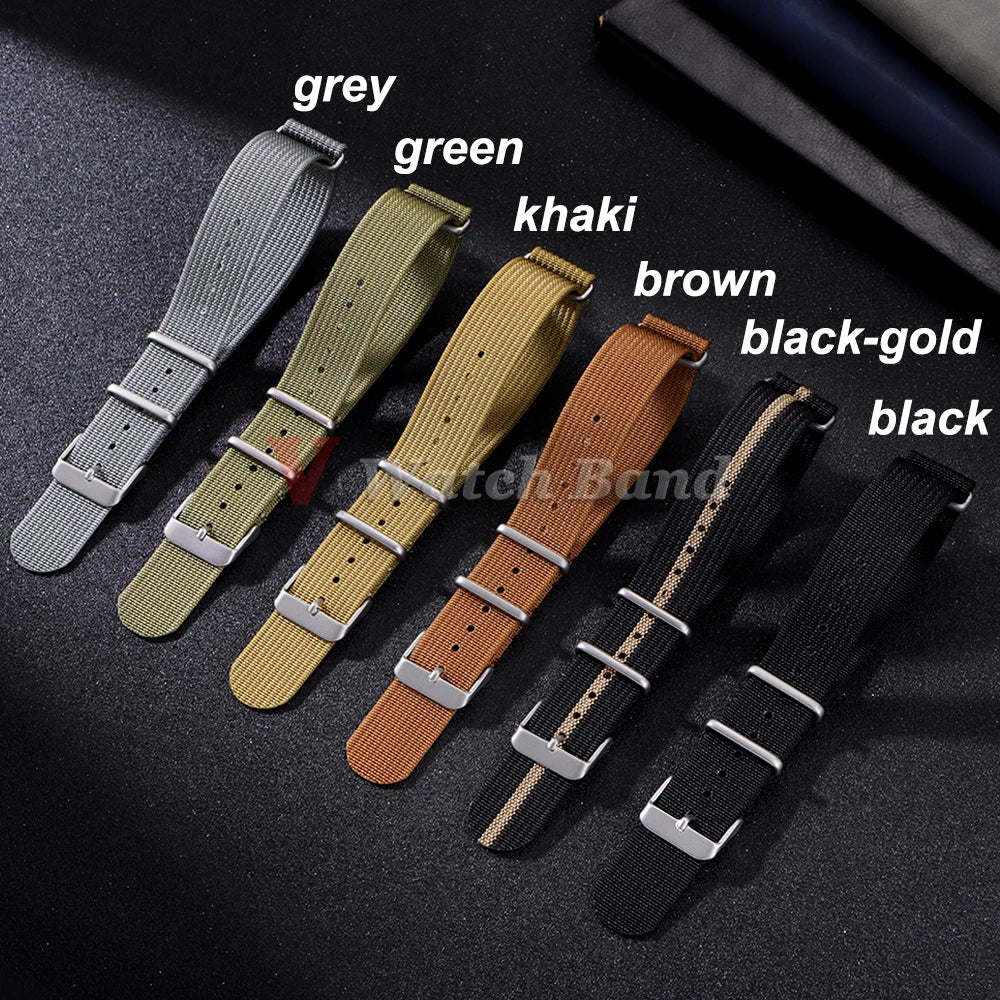 18mm 20mm 22mm Nylon Watch Band Waterproof Watch Strap for Omega Military Casual Watchband for Seiko Army Sport Strap Replace
