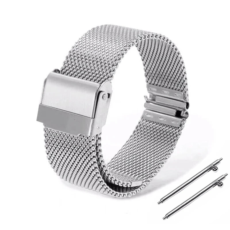 0.6MM Mesh Watch Strap for Seiko for DW Watch Steel Milanese Strap 12 13 14 15 16 17 18 19 20 21 22 24mm Men Women Watch Band