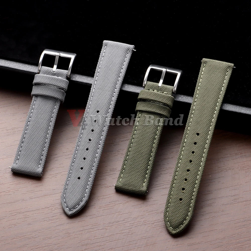 Nylon Watch Band for Seiko Army Military Canvas Woven Nylon Strap 20mm 22mm Quick Release Wristband Men's Sport Watch Bands