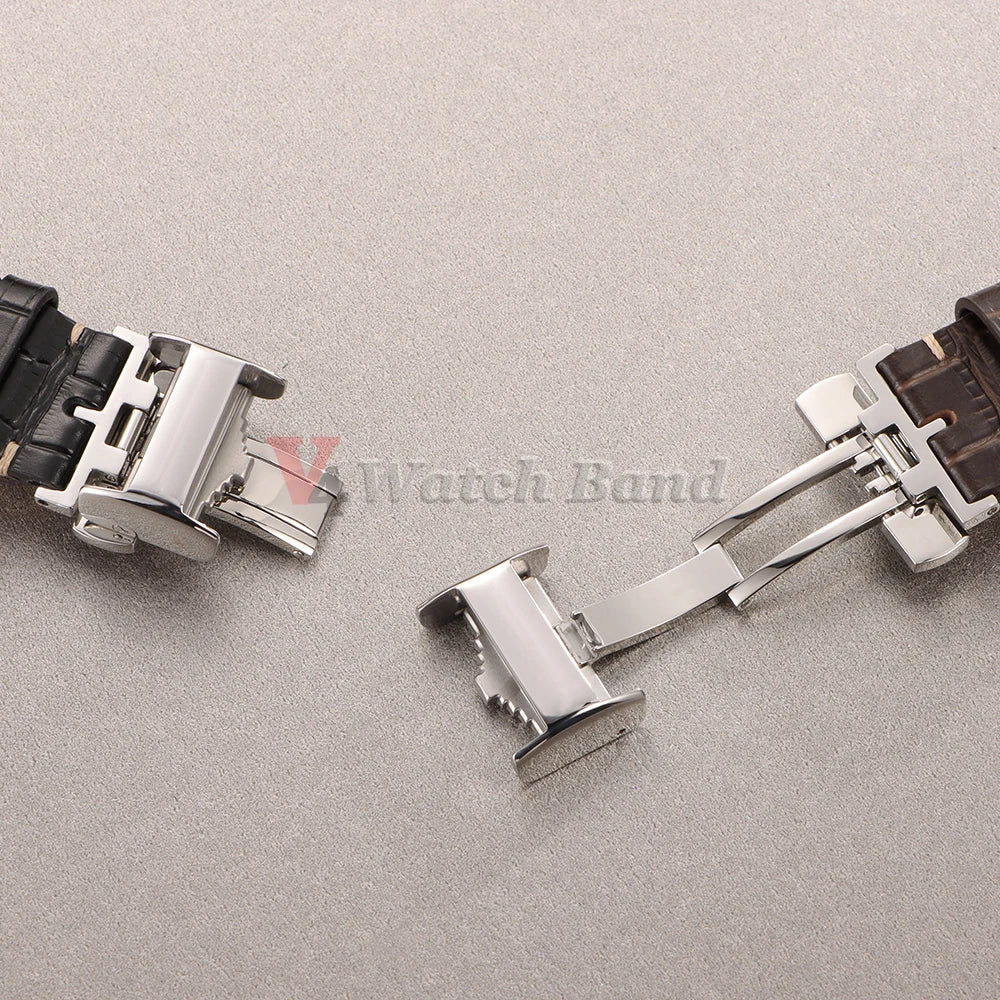 18mm 19mm 20mm 21mm 22mm Cowhide Watch Strap for Longines Replacement Bracelet Universal Metal Butterfly Clasp Wrist Band