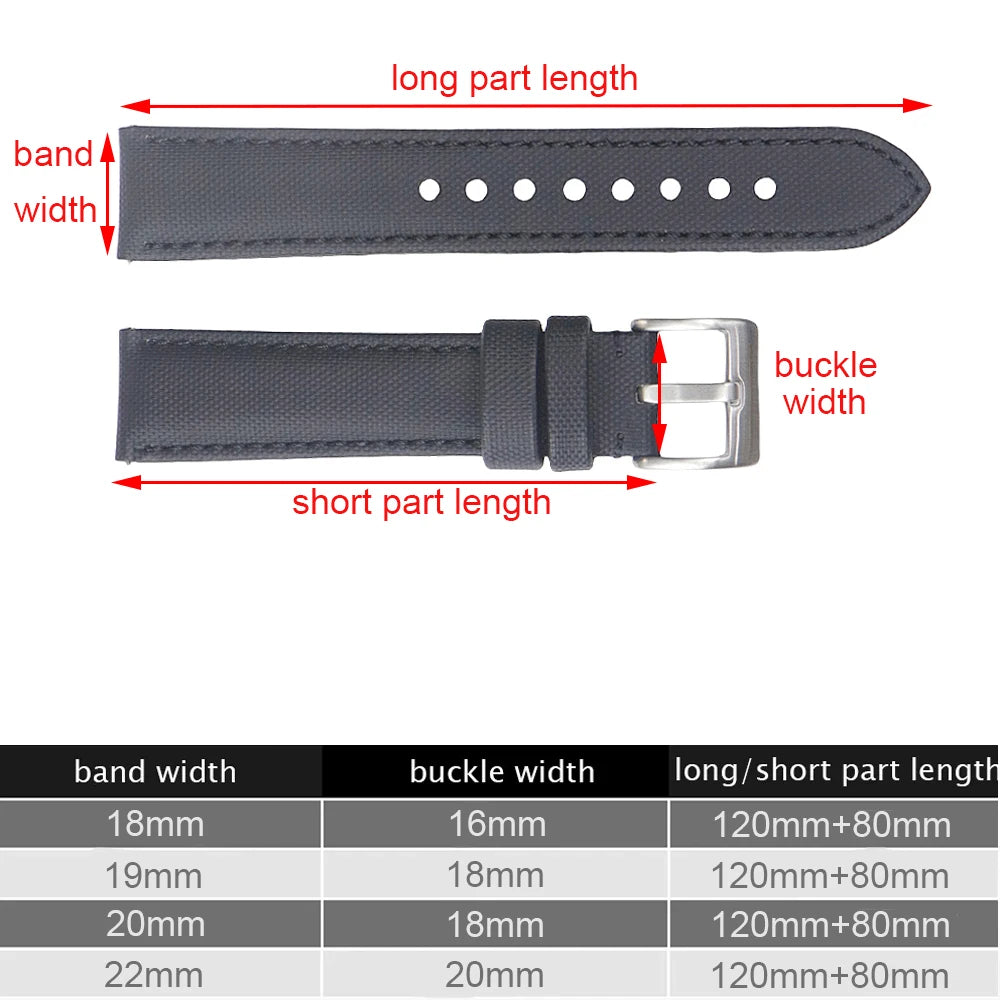 18/19/20/22mm Sailcloth Straps for Omega for Blancpain for Seiko Men Women Nylon Quick Release Waterproof Watch Bands