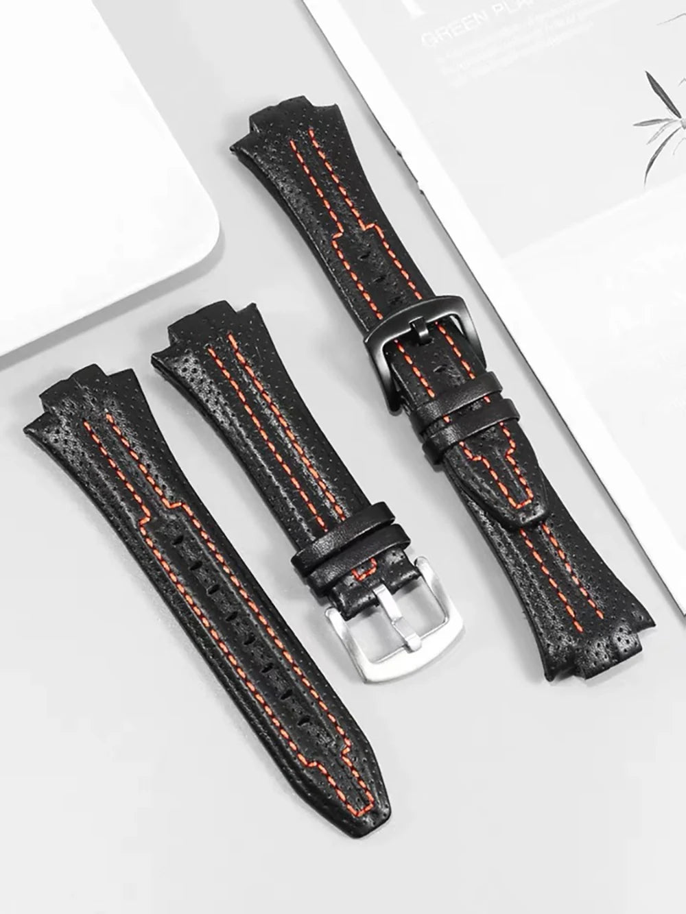 Watch Straps for Seiko Sportura Genuine Leather Watchband 15X27MM Men Sport Watch Bracelet SNL029P2 SNL021P1 SNA595P2 SNL017P1