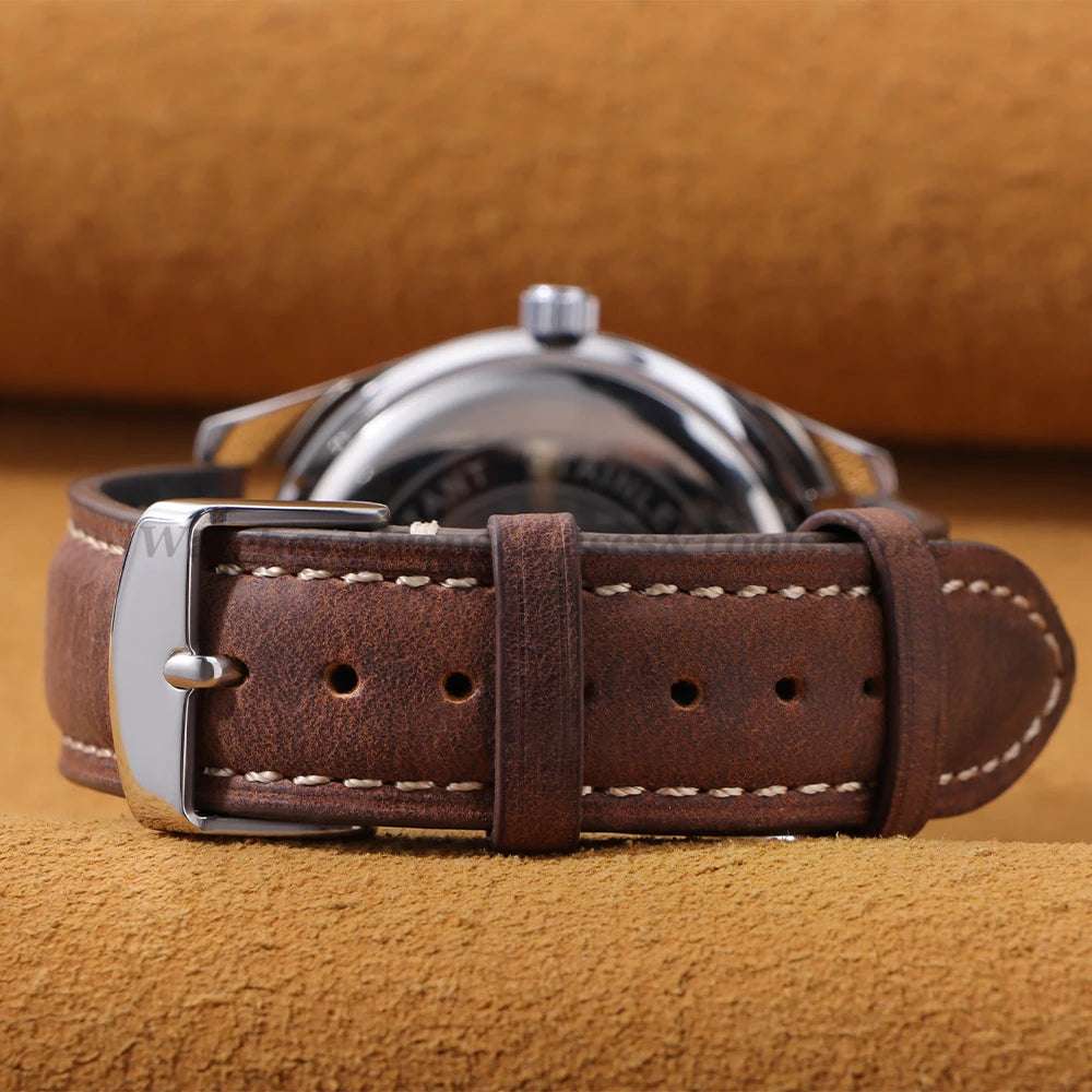 Cowhide Leather Watch Strap 14/16/18/24/22/20mm for Samsung Galaxy Watch7/6/5 Band for Xiaomi Redmi Watch Quick Release Bracelet