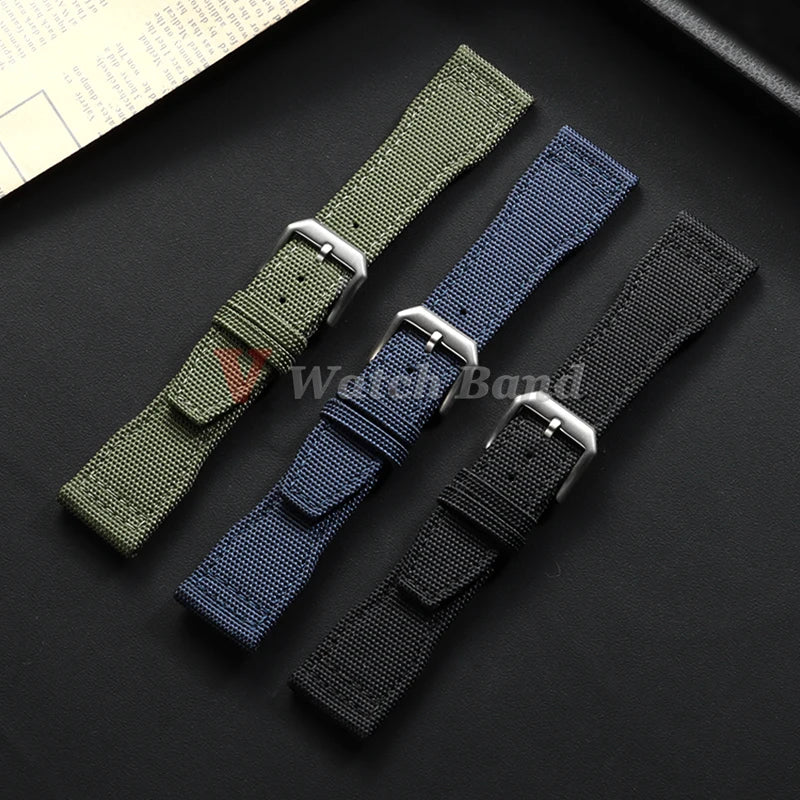 20mm 21mm 22mm Nylon Canvas Watch Strap for IWC Pilot Strap Men Sport Green Sailcloth Watch Straps Replacement Watch Bracelet
