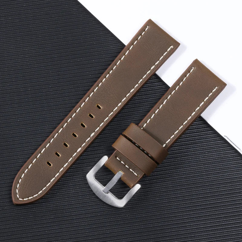 Genuine Leather Watchband for Rolex Wrist for Omega 18mm 20mm 22mm 24mm Universal Fashion Vintage Watch Band Strap