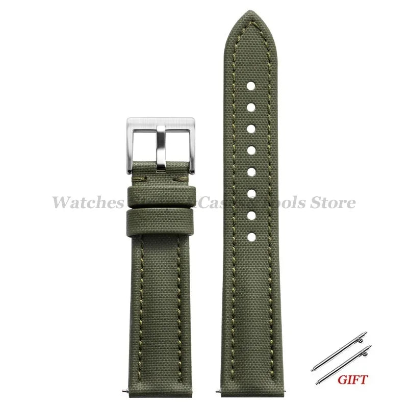 New Premium Sailcloth WatchBand 18/19/20mm 21mm 22mm for Rolex for Omega for Blancpain Quick Release Men Sport Replacement Strap