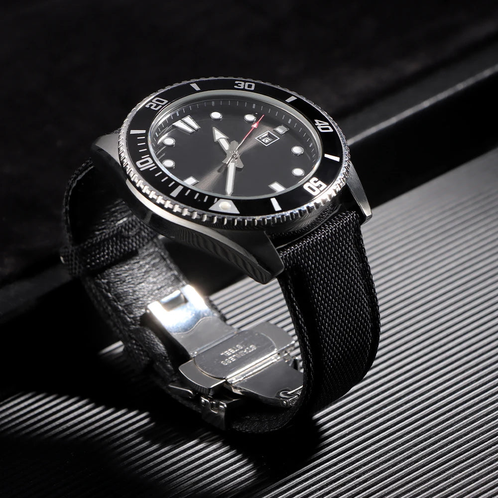 Canvas Nylon Watch Band Butterfly Buckle Quick Release Sailcloth Watch Strap for Omega 20mm 22mm Wrist Bracelet  for Seiko