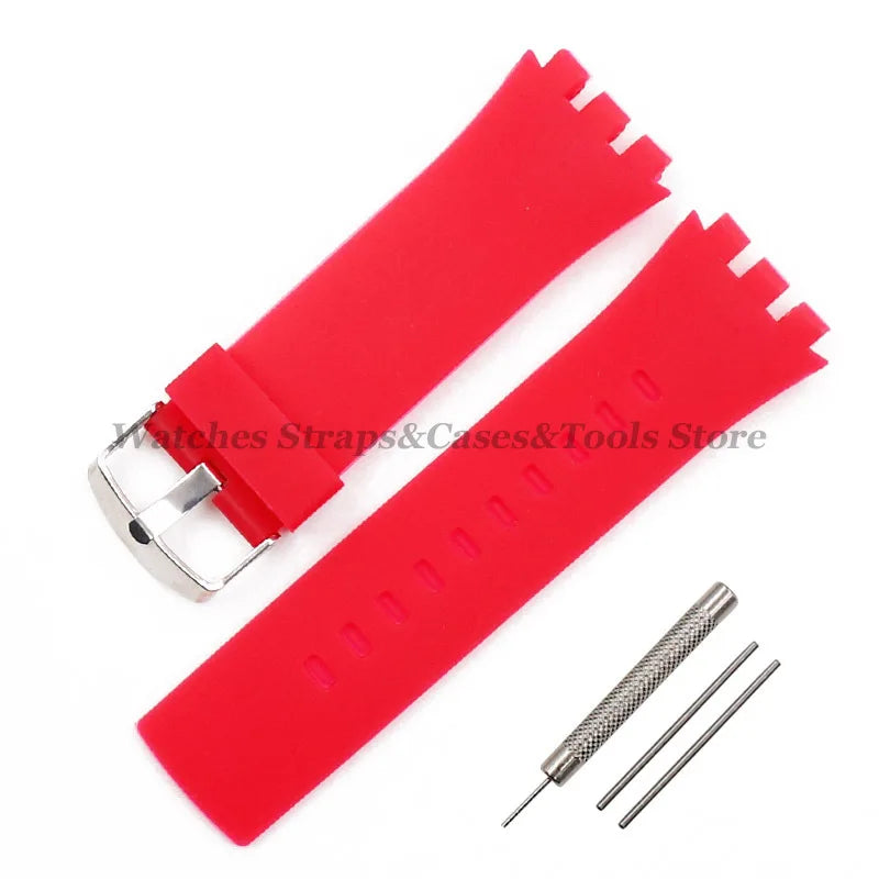 Rubber Watch Strap for SWATCH for TOUCH SURB100 SURW100 Silicone Watchbands 22mm Men Women Sports Bracelet Watch Accessories
