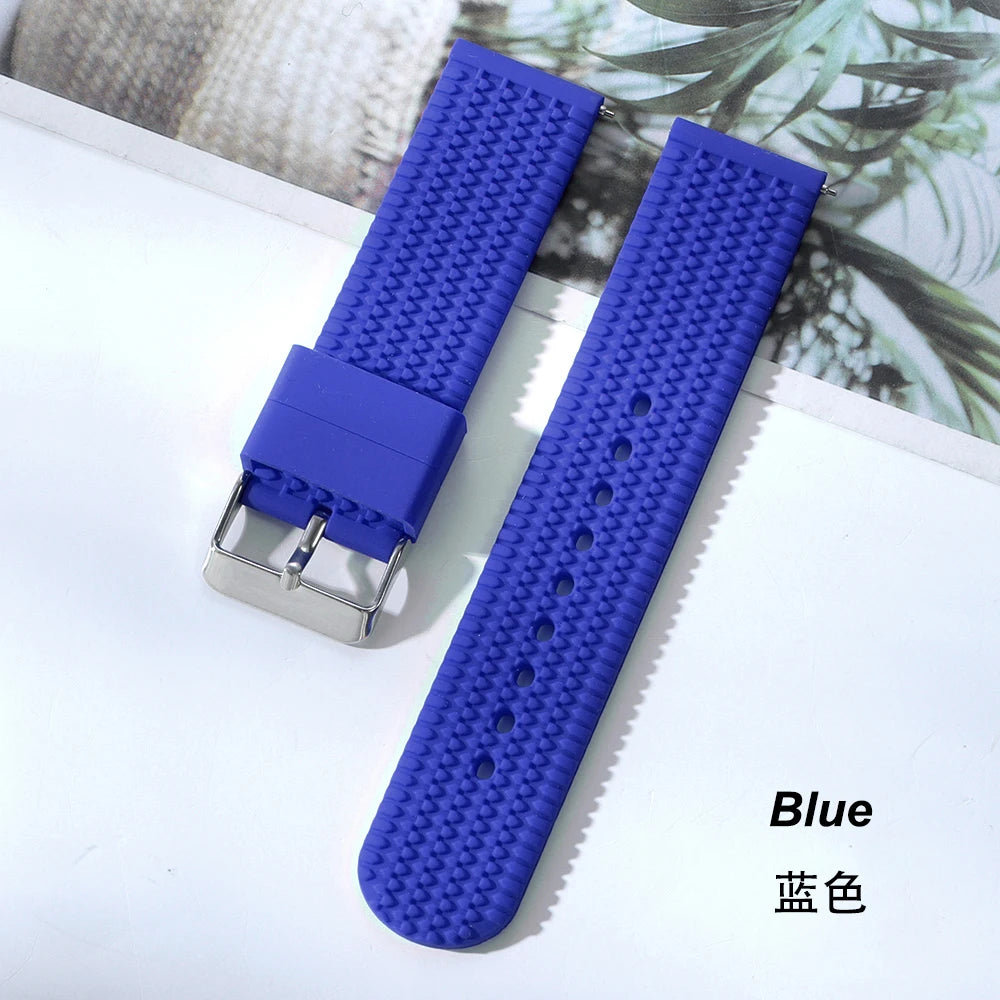 18mm 20mm 22mm 24mm Silicone Watch Band Quick Release Soft Rubber Strap for Seiko Bracelet for Rolex Sport Replacement Wristband