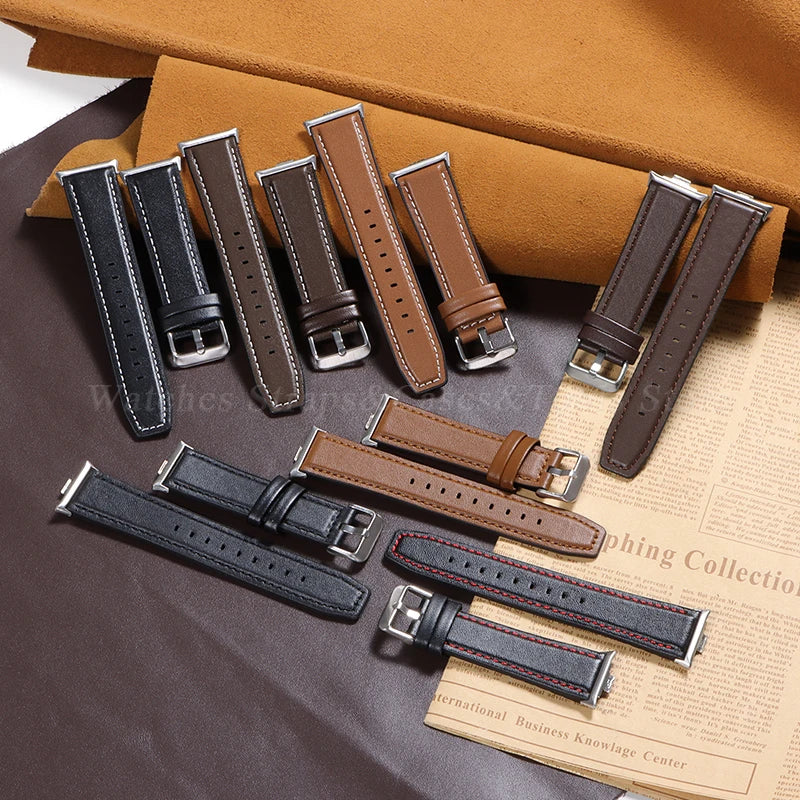 Leather Watch Bracelet for Redmi Watch 4 Wrist Strap for Xiaomi Mi band 8 pro Watchband for Smart Watch Sports Strap Accessoeies