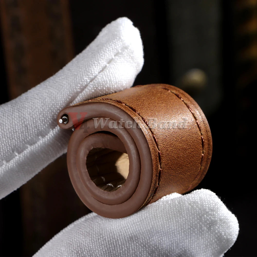 18mm 20mm 22mm 24mm Genuine Cowhide Leather Strap for Samsung Galaxy Watch 6 5 4 Soft Matte Retro Wristband for Seiko Bracelet