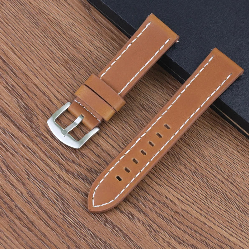 18mm 20mm 22mm 24mm Vintage PU Leather Strap Quick Release Universal Cowhide Watch Band Bracelet Sport Wristbelt Accessories