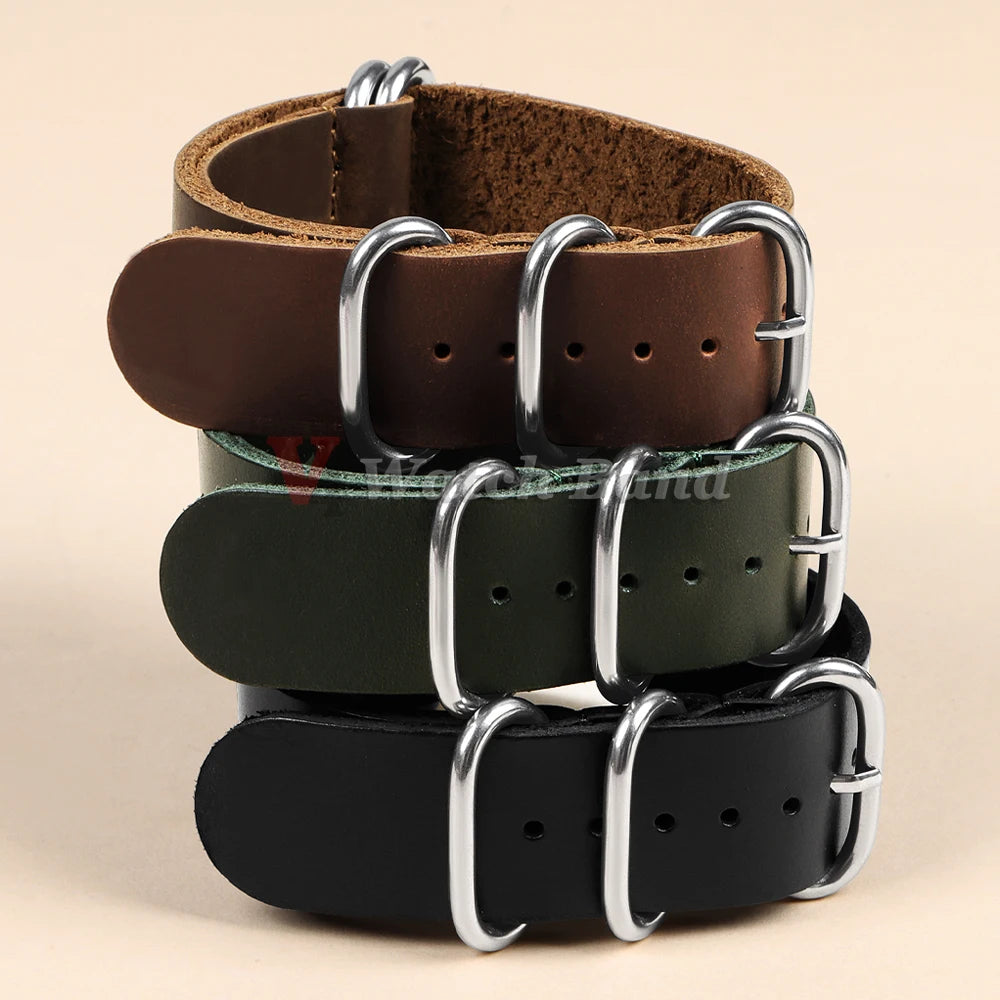 Soft Genuine Leather Bracelet for Omega Seamaster 007 Strap 18mm 20mm 22mm Watchband for Seiko for Rolex for Huawei WatchGT2/GT3