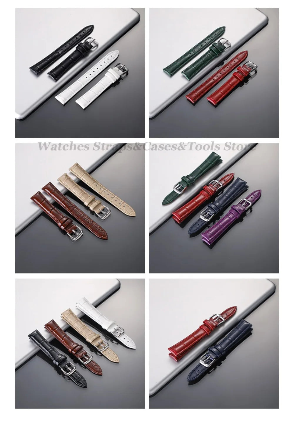 Leather Calfskin Strap Slub Pattern Watch Band 12/14/16/18/19/20/21/22mm for Seiko for Men Women Universal Watchband Accessories