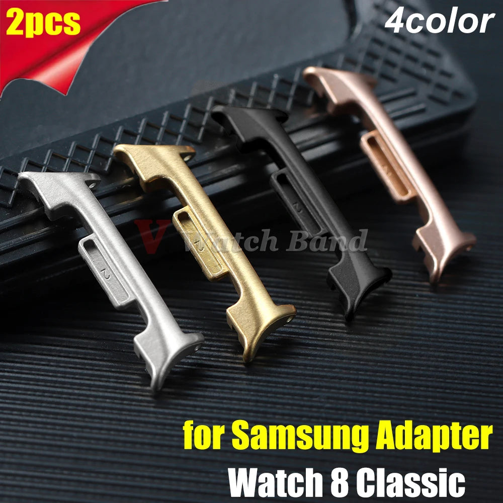 1pair Watch Adapter for Samsung Galaxy Watch 8 Classic Watchband Stainless Steel Connector for Galaxy Watch8 20mm 22mm Adapters
