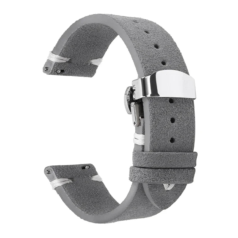 High Quality Suede Leather Strap for Seiko Watchband for Omega 18/20/22mm Band with Butterfly Buckle Wrist Bracelet Accessories