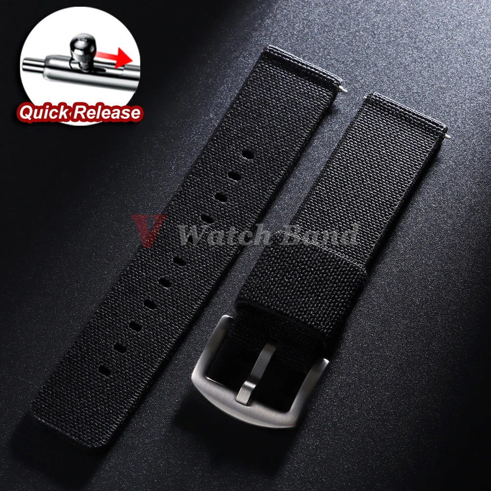 Elastic Strap Nylon Watch Band 20mm 22mm for Omega Army Woven for Seiko Wristband Quick Release Military Men's Sport Watch Band