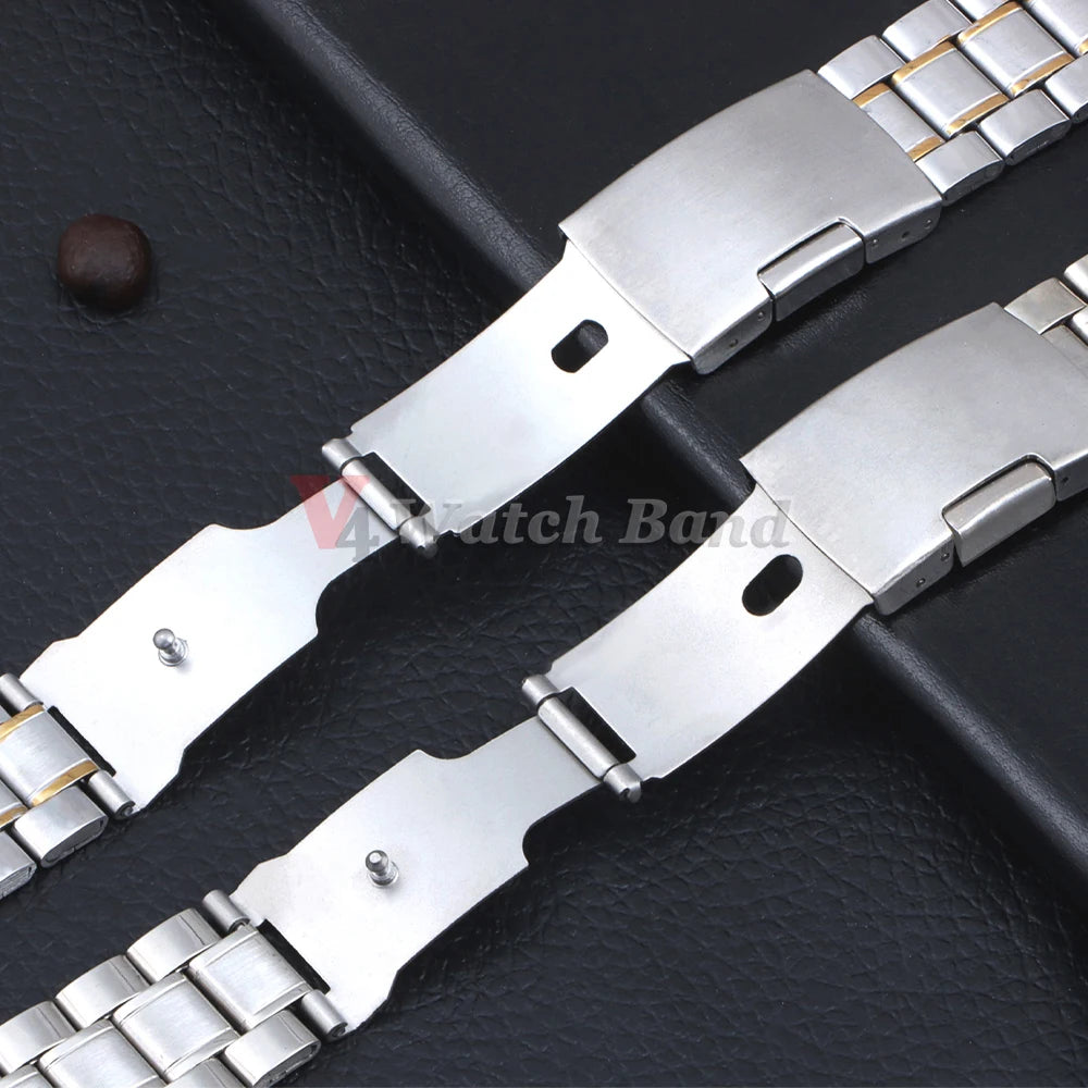 20mm 22mm Curved End Bracelet Stainless Steel Wrist Band for Seiko Wristband for Rolex Men Women Watch Strap Replace Accessories