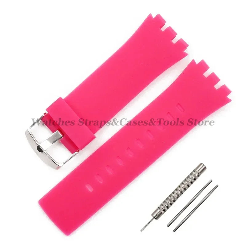 Rubber Watch Strap for SWATCH for TOUCH SURB100 SURW100 Silicone Watchbands 22mm Men Women Sports Bracelet Watch Accessories
