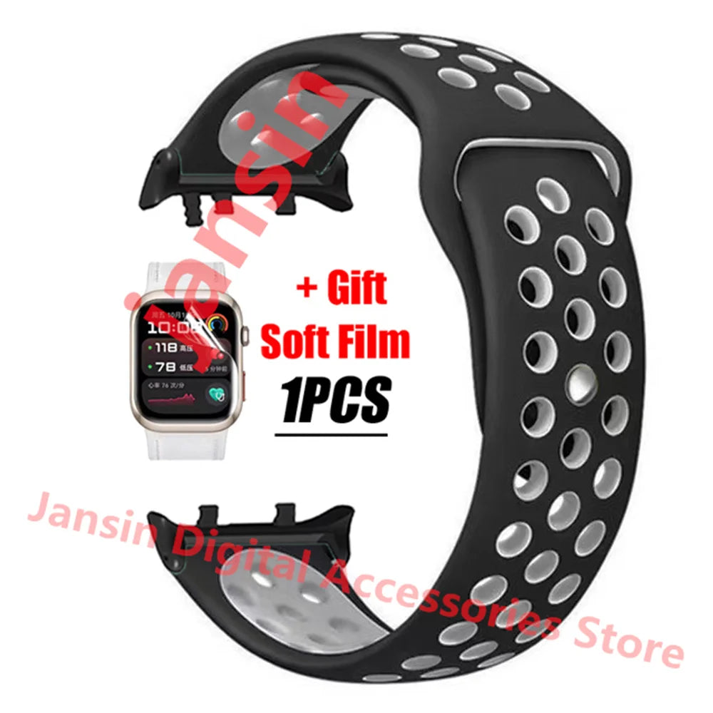 For Huawei Watch D2 Correa Silicone Bracelet Screen Protector Accessories Band For Huawei Watch D2 Replaceable Sport Strap