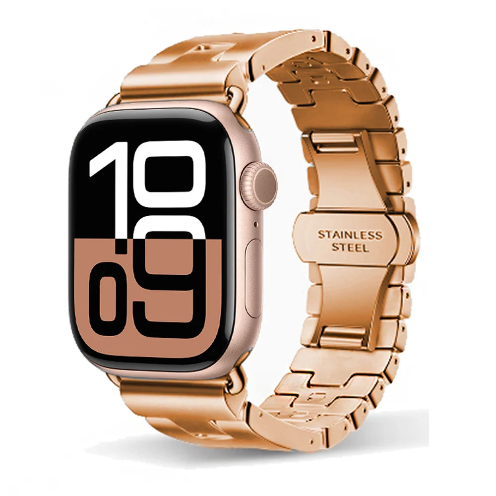 For Apple Watch Series 10 46mm Strap Stainless Steel Bracelet For Iwatch 10 9 Ultra 49mm 42mm 45mm Correa Metal Business Correa