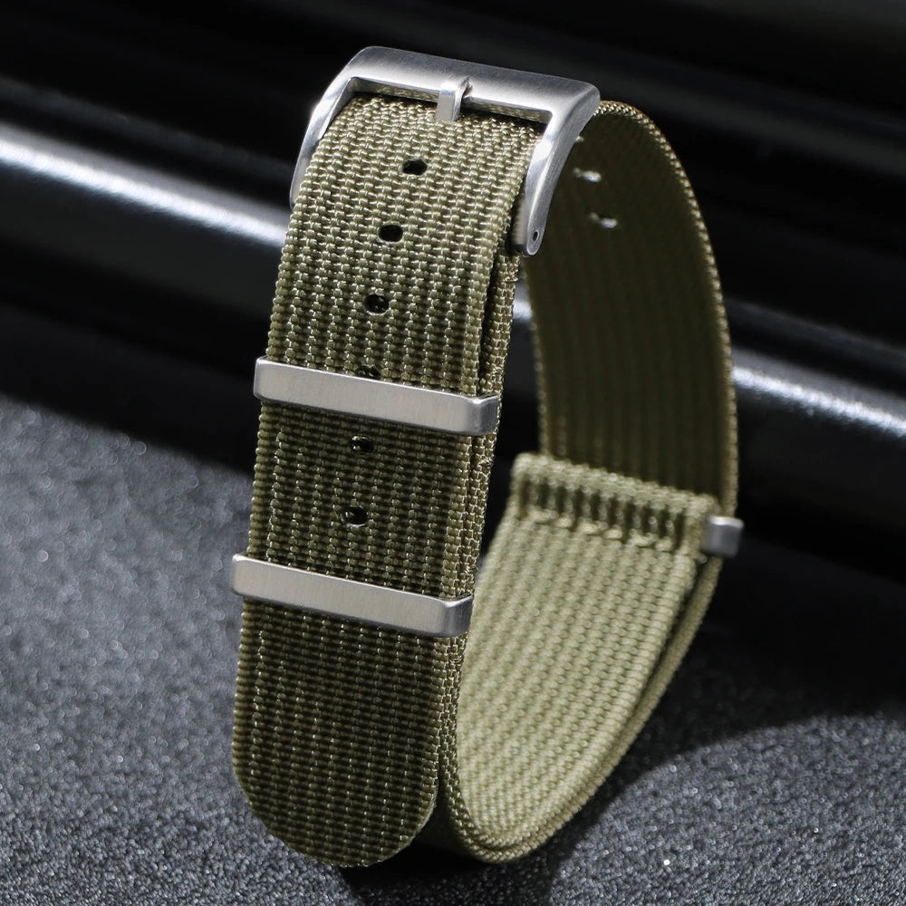 18mm 20mm 22mm Nylon Watch Strap Military Casual Watchband for Seiko Army Sport Bracelet Brown Green Black Band Replacement Belt