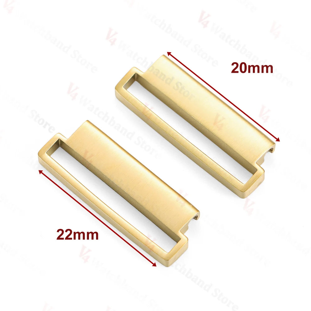 1Pair Watch Connector 20mm to 22mm,22mm to 24mm Quick Release Stainless Steel Milanese Nylon Watch Strap Metal Adapter Accessory