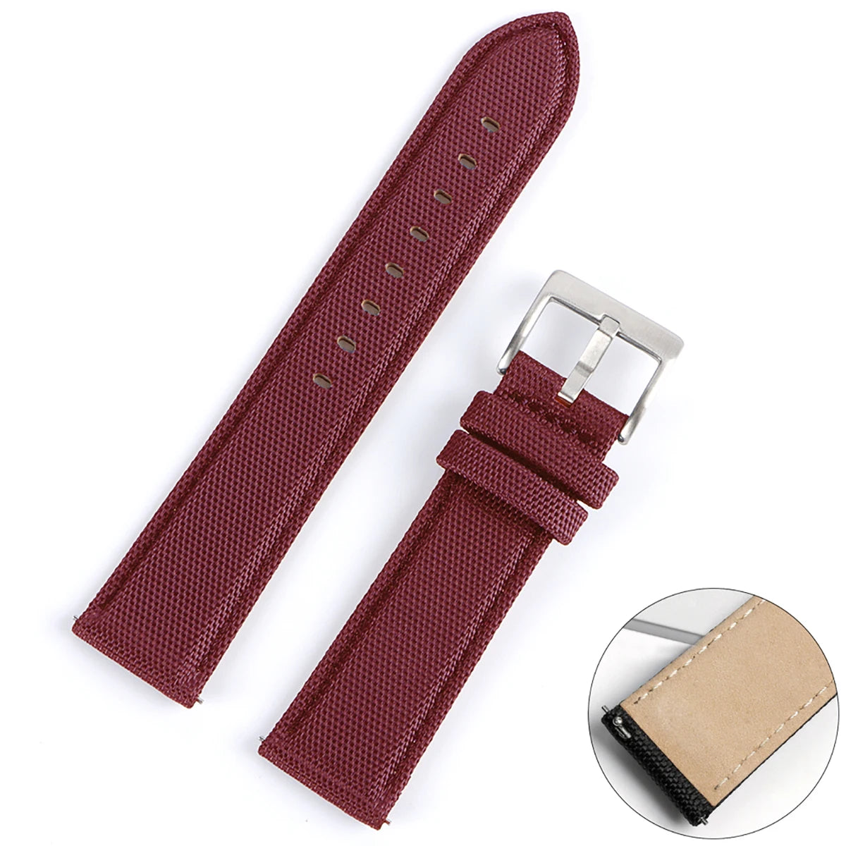 Nylon Leather Watch Strap for Seiko 22mm 20mm for Omega Belt for Casio Quick Release Watchband for Samsung Galaxy Watch 42/46mm